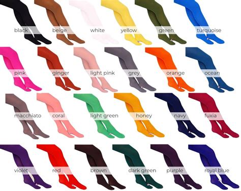 Pantyhose Color Guide 